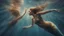Placeholder: Mermaid dancing underwater, double exposure, highlights, sparkles, clear lines, detail, fine rendering, high resolution, 64K, photorealism, precise focus, photorealism, digital painting,