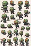 Placeholder: cute pixel undead soul sprite sheet for animation (idle, run, jump movement)