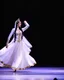 Placeholder: azeri female full bdy with traditional dance clothing in modern stage in a royal hall