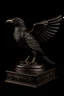 Placeholder: an RPG-style bronze statuette in the shape of a raven with its wings spread and a plaque with the word "order" on it