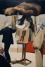 Placeholder: UN conference,a cat and human flesh-like surgical instruments and universe-like a pigeon and neuralink, surrealism,minimalism,Painting By Adrian Ghenie, Rene Magritte, Salvador Dali, Lucian Freud