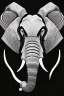 Placeholder: Simple Line art elephant head