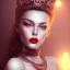 Placeholder: a princess with red lipstick, wearing jewelry, dramatic, dramatic lighting, volumetric lighting, hyperrealism, 8k, high quality, photorealistic, lot of details