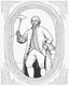 Placeholder: Outline art for coloring pages with Ignatius Sancho, white background, sketch style, only use black outline, white background, no shadows and well and clear outline