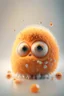 Placeholder: Microscope photography of a crying cute bacteria furry orange character from Planet Mercury , photorealistic, 3D, unreal engine, octane render, intricate details, Studio Professional Photography, Top Light, 35mm lens, on flat white background