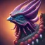 Placeholder: alien rooster deep colors