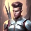 Placeholder: fantasy setting, half-hawk hairstyle, dark-skinned, indian