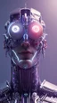 Placeholder: Cyborg man, nion, purple , 3D, 4K,8K