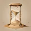 Placeholder: broken sand clock design illustration no background