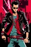 Placeholder: A T-shirt Design Of Travis Touchdown From No More Heroes 3 As A 1990s Anime Hero, Low Details, Digital Art, Solid Colors, Sharp Focus, Trending On Art Station, Print Art, Anime Colors, Empty Background, Anime, Video Game, Flat