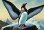 Placeholder: penguin flying in the sky with his two wings