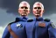 Placeholder: Plastic Mike Pence as G.I. Joe toy Doll figure With a pistol space force Blue fabric uniform, black Moonboot