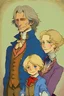Placeholder: Portrait of Howl Jenkins Pendragon, Sophie Hatter Pendragon, and their son Morgan Jenkins Pendragon from howls moving castle.