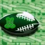 Placeholder: Boston Shamrocks American Football team logo, writing that says Boston, green and white colors