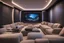 Placeholder: a dedicated home cinema room with LED ambient lighting in the walls