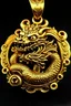 Placeholder: A Chinese gold old dragon pendant