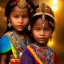 Placeholder: bright brazilian indigenous child, light, luminous