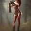 Placeholder: bodybuilder woman holding rifle gerald brom