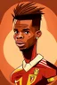 Placeholder: Nelson Semedo Portuguese football player , cartoon 2d