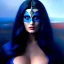 Placeholder: portrait of beautiful busty Raven Darkhölme (Mystique) painting by Brom , oil on canvas, cinematic composition, extreme detail,fit full head inside picture,8k