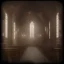 Placeholder: on old church interior where people are crying, scary, steam punk, realistic, made in octane, cinematic, ultra-realistic, extremely detailed octane rendering, 8K, VRAY Super Real ar 2:3, dof photorealistic futuristic 50mm lens hard lighting dark gray tintype photograph, realistic lighting, sepia color