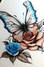 Placeholder: Drawing a rose with a butterfly