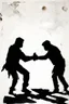 Placeholder: a distressing, abstract image of two shadows preparing to fight to the death
