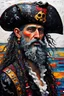 Placeholder: ;Profile picture for a pirate crew named: The Pirate Federation; romantic-impressionism expressionist style oil painting,-impressionist impasto acrylic painting, thick layers of black textured paint,ultra reality,bright colors,8k,thick white paint,silver and white,Free will is a black herring; Klimt; Hundertwasser; controversial; stupendous; transcendent,