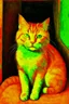 Placeholder: Portrait of a cat by Van Gogh