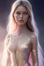 Placeholder: kristina pimenova as nature magic celestial, long middle blond hair, pink and white, transparent cloth, space, d&d, shiny background, intricate, elegant, highly detailed, digital painting, artstation, concept art, smooth, sharp focus, illustration, artgerm, bouguereau