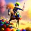 Placeholder: Russian, anime, circus, male, ringleader, yoji shinkawa dreamscape, fenghua zhong, mystical colors, Golden hour, Lisa Frank fantasy