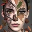 Placeholder: Queen Girl full face tattoo of leaves and gnarled branches extending past face and morphing into reality, color tattoo, 8k resolution, high-quality, fine-detail, intricate, digital art, detailed matte, volumetric lighting, illustration, octane render