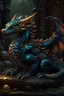 Placeholder: Cute handsome regal dragon by Jordan Nelson and Mingchen Shen. Trending on Artstation. Black scales . lighting, epic, 8k, highly detailed, centered, symmetry, painted, intricate, volumetric lighting, beautiful, rich deep colors masterpiece, sharp focus, ultra detailed, in the style of dan mumford and marc simonetti, astrophotography