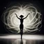 Placeholder: Depict the enigmatic dance of existence where entropy meets stochasticity, indeterminacy, whimsy logos, and happenstance in a single visual masterpiece.PHOTOGRAPH
