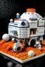 Placeholder: lego white and orange space mining outpost