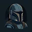 Placeholder: mandalorian helmet, concept art, t-shirt design,