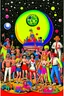 Placeholder: party in 80's with circus on the moon full