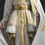 Placeholder: game avatar, man, portrait, pope priest, religion, white robe, gold, medieval