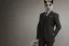 Placeholder: cat in a black business suit. portrait.