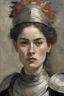 Placeholder: Portrait of a woman warrior by Monet