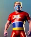 Placeholder: Realistic image of Donald trump wrestler, Mexican wrestling style, Mexican wrestling mask, chin and nose visibles, red and blue breeches, glow us flag dress, suspenders, retro style, 80s, vibrant color, highly detailed, sky background, concept art, unreal engine 5, god rays, ray tracing, RTX, lumen lighting, ultra detail, volumetric lighting, 3d, finely drawn, high definition, high resolution.