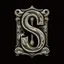 Placeholder: Letter S, old gothic style, minimalism