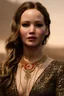 Placeholder: portrait of Jennifer Lawrence in Indian outfit , realistic skin texture, cinematic, 75mm