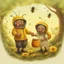 Placeholder: Happiness grandma and grandpa are healthy in a planet of honey stingless bee, realistic