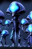 Placeholder: aliens invade clean art NFT, blender 3d