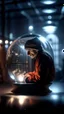 Placeholder: prisoner watching himself inside on a bright Crystal ball, shot on Hasselblad h6d-400c, zeiss prime lens, bokeh like f/0.8, tilt-shift lens 8k, high detail, smooth render, down-light, unreal engine, prize winning