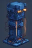 Placeholder: electricity trap, blue, 2D, pixel art, game asset