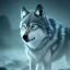 Placeholder: Wolf, blue, hyperrealism, masterpiece, expert, 8K, sharp focus, cinematic lighting, water, fire, blue, octane render