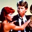 Placeholder: REd-haired Ron howard Is richie from happy days playing A saxophone with his "eyes closed", rock band, embouchure, joanie cunningham