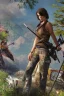 Placeholder: Full body portrait, painting, medium shot lady style of farcry